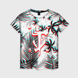 Женская футболка Doom тропики глитч