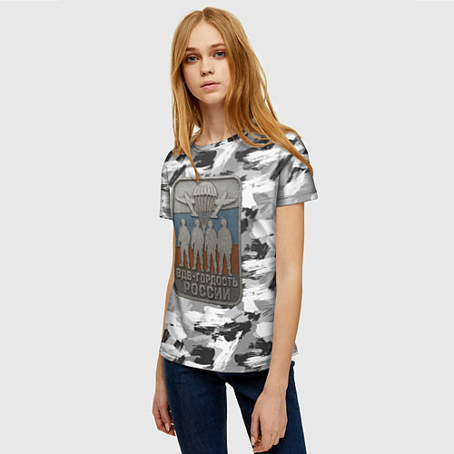 Женская футболка Гордость России ВДВ / 3D-принт – фото 3