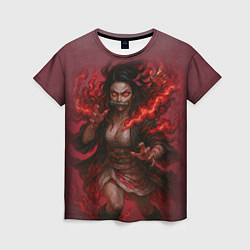 Футболка женская Незуко Камадо реализм, цвет: 3D-принт