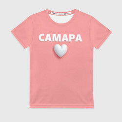Футболка женская Самара сердце, цвет: 3D-принт