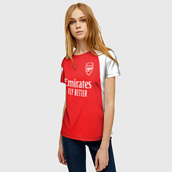 Футболка женская Анри домашняя форма Арсенал 2025 2026, цвет: 3D-принт — фото 2