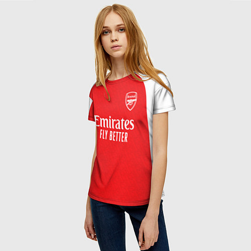 Женская футболка Аршавин форма Арсеал / 3D-принт – фото 3