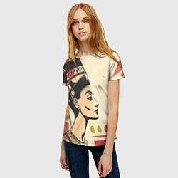 Футболка женская Нефертити, цвет: 3D-принт — фото 2