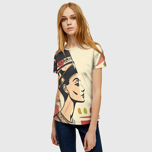 Женская футболка Нефертити / 3D-принт – фото 3