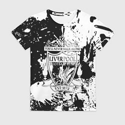 Футболка женская Liverpool краски текстура, цвет: 3D-принт