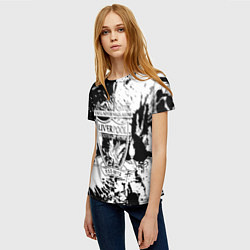 Футболка женская Liverpool краски текстура, цвет: 3D-принт — фото 2