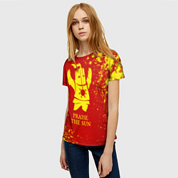 Футболка женская Praise the sun - dark souls, цвет: 3D-принт — фото 2