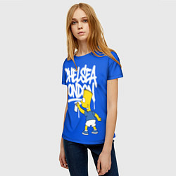 Футболка женская Граффити Челси и Барт Симпсон, цвет: 3D-принт — фото 2