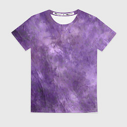 Женская футболка Абстракция - violet oil painting