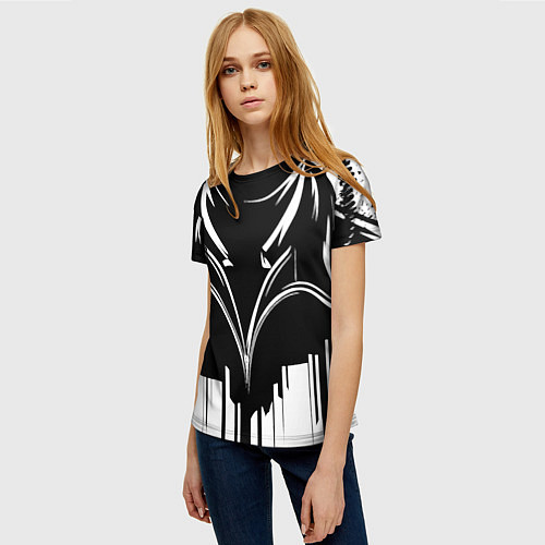 Женская футболка Авиатор черный / 3D-принт – фото 3