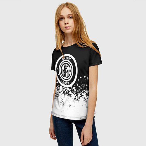 Женская футболка Inter краски / 3D-принт – фото 3