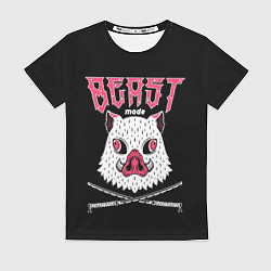 Футболка женская Клинок, рассекающий демонов, Иноске, цвет: 3D-принт