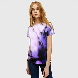 Футболка женская Взрывной индиго светлый, цвет: 3D-принт — фото 2