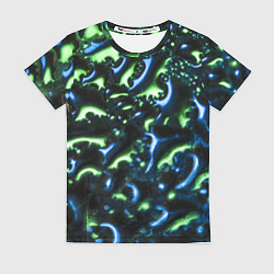 Футболка женская Абстракция капли воды, цвет: 3D-принт