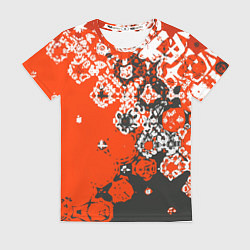 Футболка женская Красно-черная метаморфоза, цвет: 3D-принт