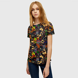 Футболка женская Paw, цвет: 3D-принт — фото 2