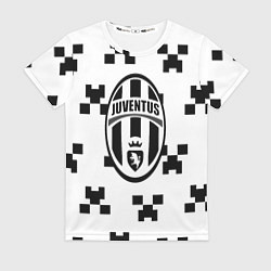 Футболка женская Juventus x minecraft pattern, цвет: 3D-принт