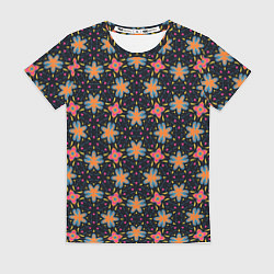 Футболка женская Цветочно-геометрический узор, цвет: 3D-принт