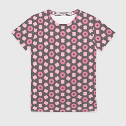 Женская футболка Абстрактная розовая текстура