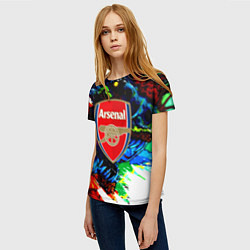 Футболка женская Arsenal monster, цвет: 3D-принт — фото 2