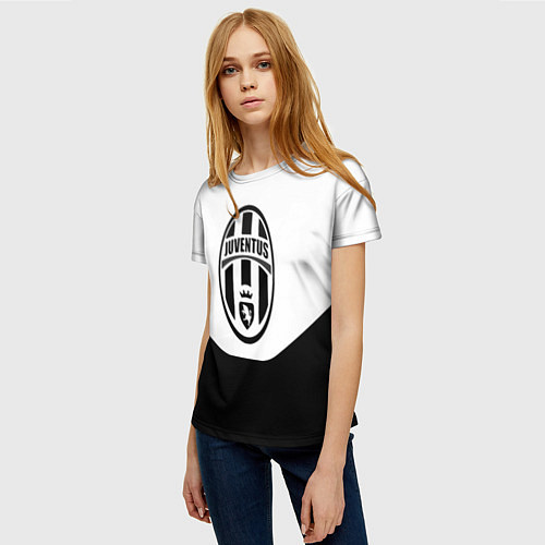 Женская футболка Juventus полосы / 3D-принт – фото 3