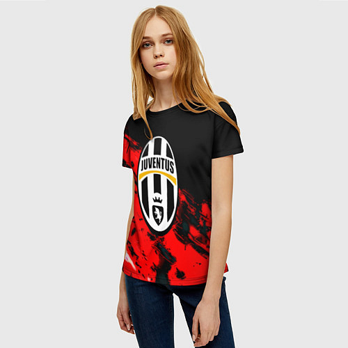 Женская футболка Juventus кераски текстура / 3D-принт – фото 3