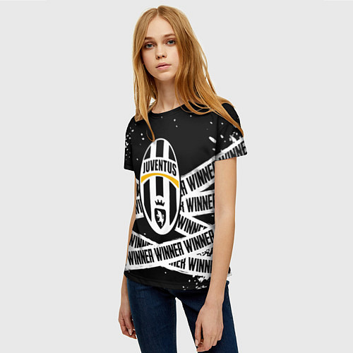 Женская футболка Juventus подедитель краски / 3D-принт – фото 3