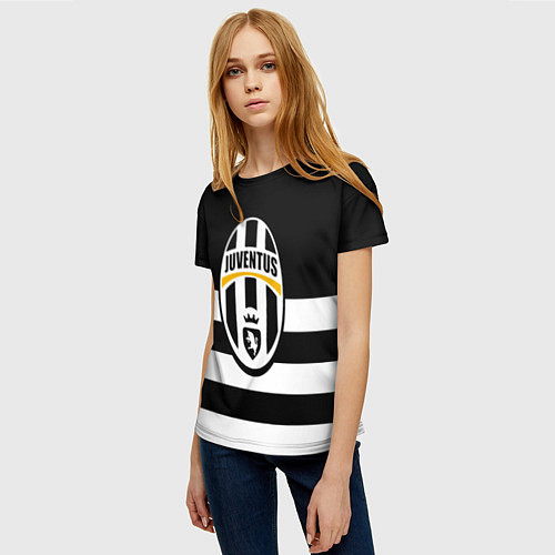 Женская футболка Juventus линии / 3D-принт – фото 3