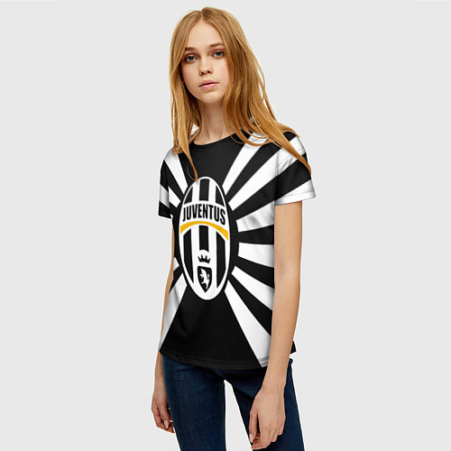 Женская футболка Ювентус линии / 3D-принт – фото 3
