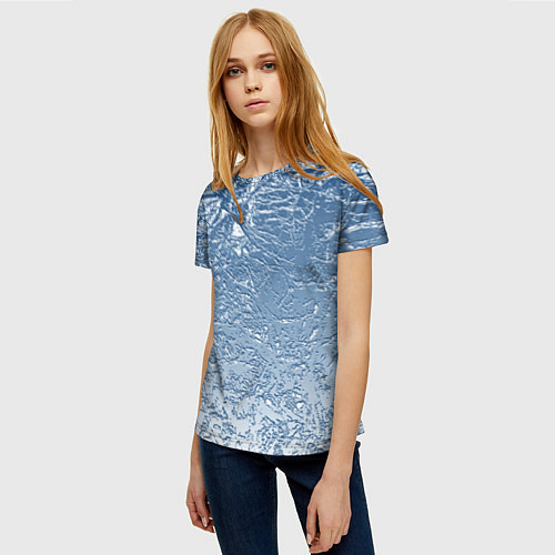 Женская футболка Налипший снег / 3D-принт – фото 3