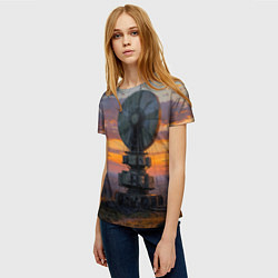 Футболка женская Радиоэфир на закате, цвет: 3D-принт — фото 2