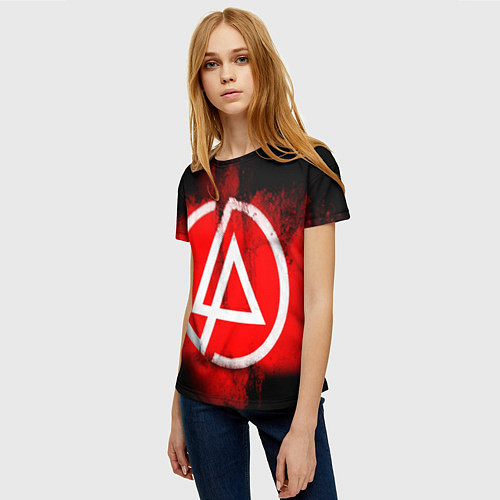 Женская футболка Linkin Park: Red style / 3D-принт – фото 3