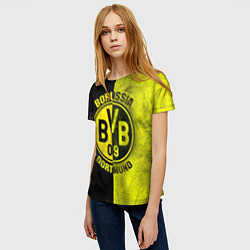 Футболка женская Borussia Dortmund, цвет: 3D-принт — фото 2