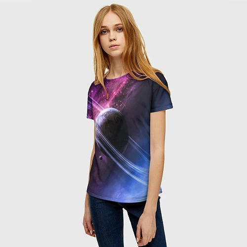 Женская футболка Космос / 3D-принт – фото 3