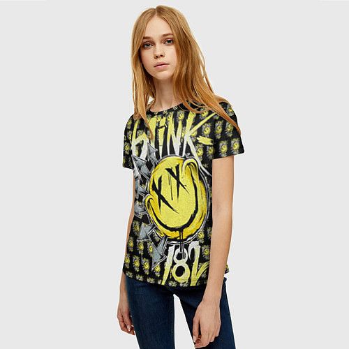 Женская футболка Blink-182: Smile / 3D-принт – фото 3