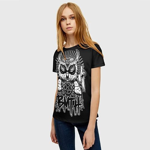Женская футболка BMTH Owl / 3D-принт – фото 3