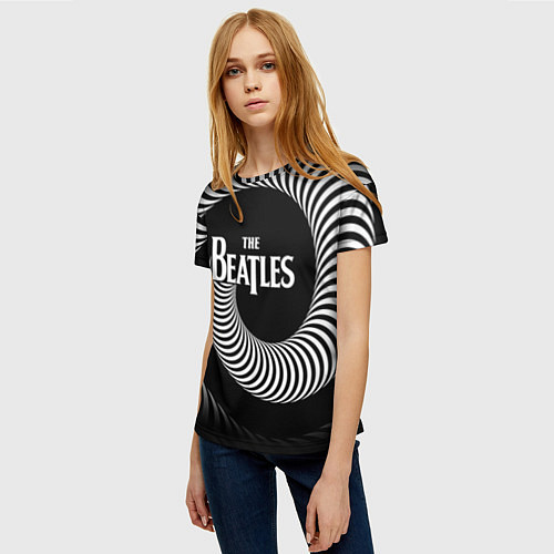 Женская футболка The Beatles: Stereo Type / 3D-принт – фото 3