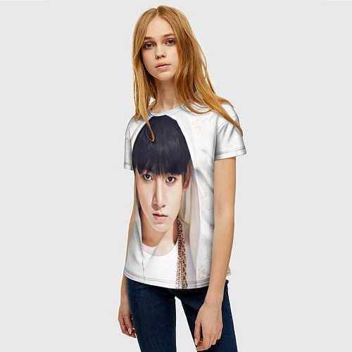 Женская футболка Jeon Jung Kook / 3D-принт – фото 3