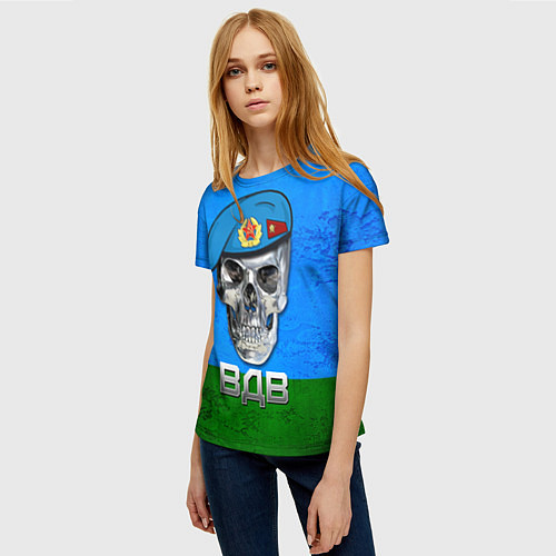 Женская футболка Череп: ВДВ / 3D-принт – фото 3