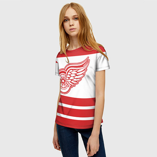 Женская футболка Detroit Red Wings / 3D-принт – фото 3