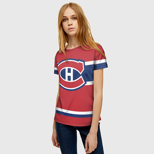 Женская футболка Montreal Canadiens / 3D-принт – фото 3