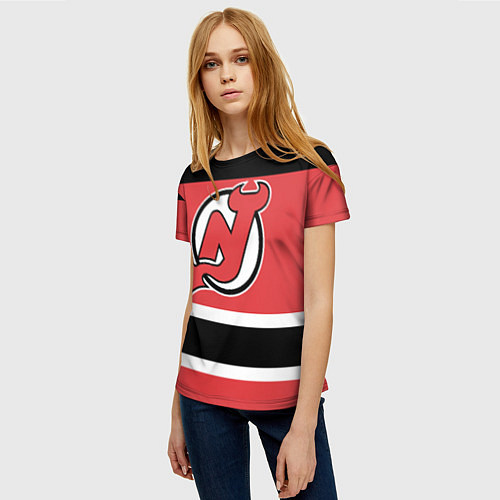 Женская футболка New Jersey Devils / 3D-принт – фото 3