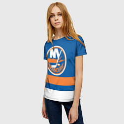 Футболка женская New York Islanders, цвет: 3D-принт — фото 2