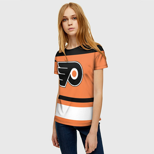Женская футболка Philadelphia Flyers / 3D-принт – фото 3