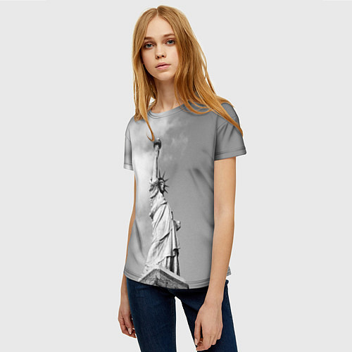 Женская футболка Статуя Свободы / 3D-принт – фото 3