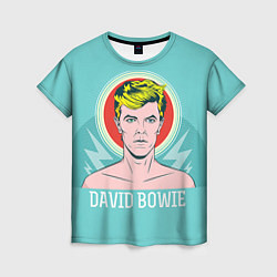 Футболка женская David Bowie: pop-art, цвет: 3D-принт