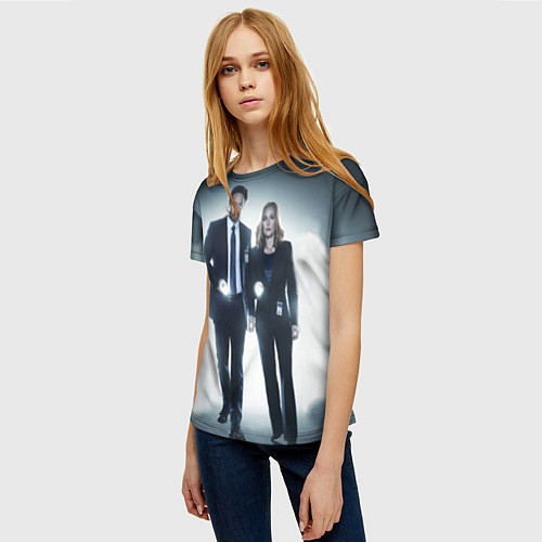 Женская футболка Малдер и Скалли / 3D-принт – фото 3