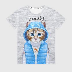 Футболка женская Модная киска, цвет: 3D-принт