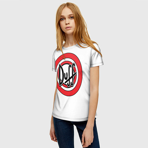 Женская футболка Duff / 3D-принт – фото 3