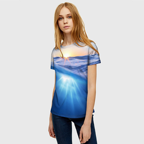 Женская футболка Под водой / 3D-принт – фото 3